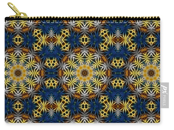 Blue and Yellow Kaleidoscope - Carry-All Pouch