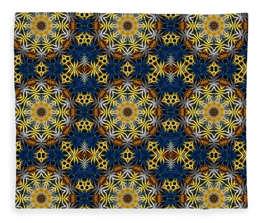 Blue and Yellow Kaleidoscope - Blanket