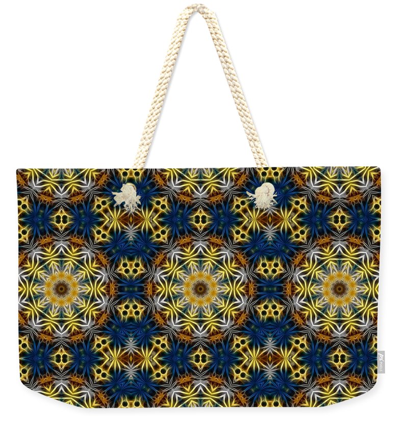 Blue and Yellow Kaleidoscope - Weekender Tote Bag