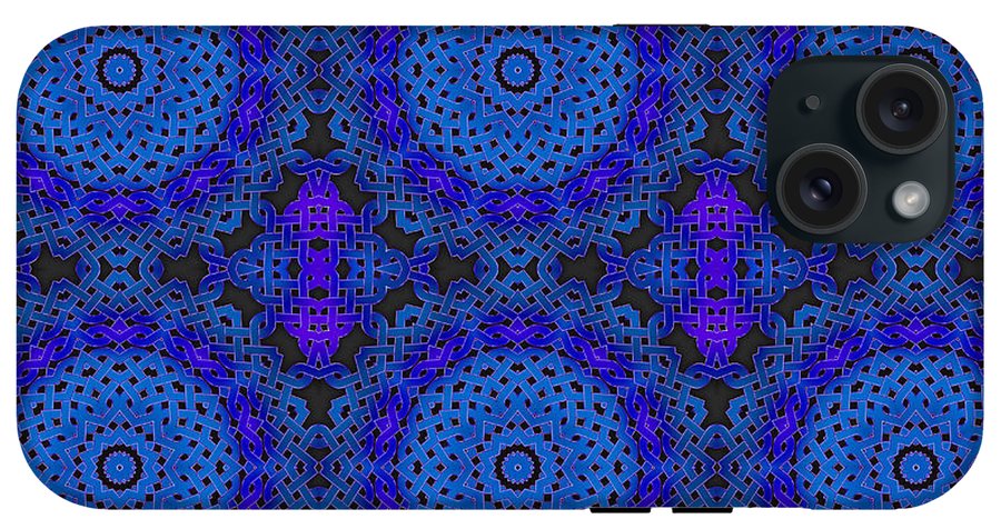 Blue Celtic Knot Kaleidoscope - Phone Case