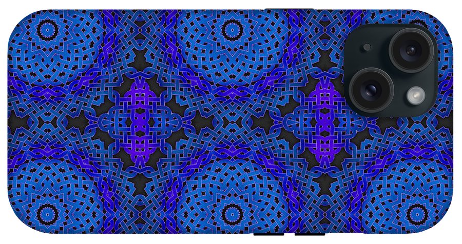 Blue Celtic Knot Kaleidoscope - Phone Case