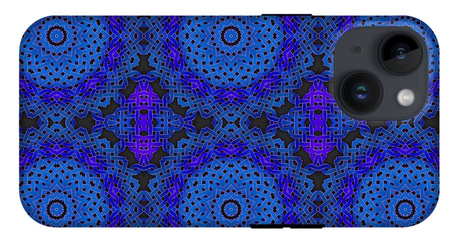 Blue Celtic Knot Kaleidoscope - Phone Case