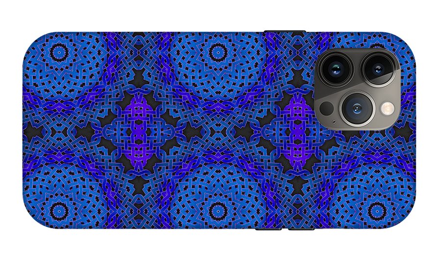 Blue Celtic Knot Kaleidoscope - Phone Case