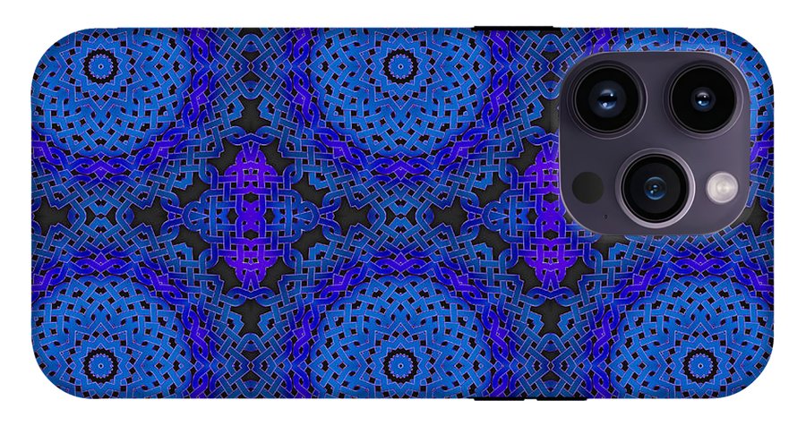 Blue Celtic Knot Kaleidoscope - Phone Case