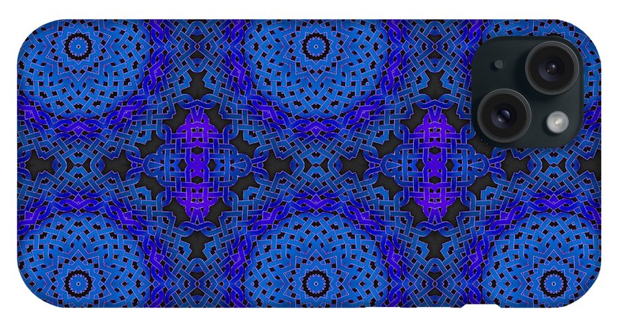 Blue Celtic Knot Kaleidoscope - Phone Case