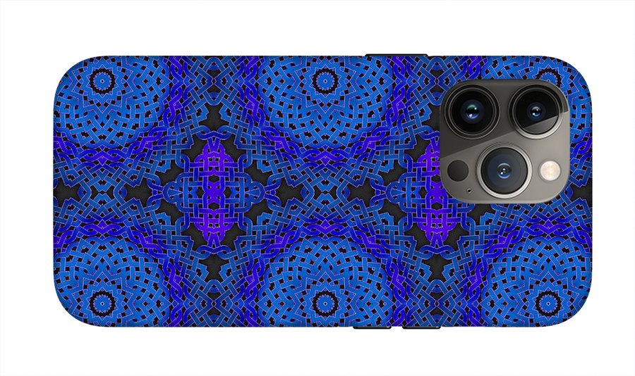 Blue Celtic Knot Kaleidoscope - Phone Case