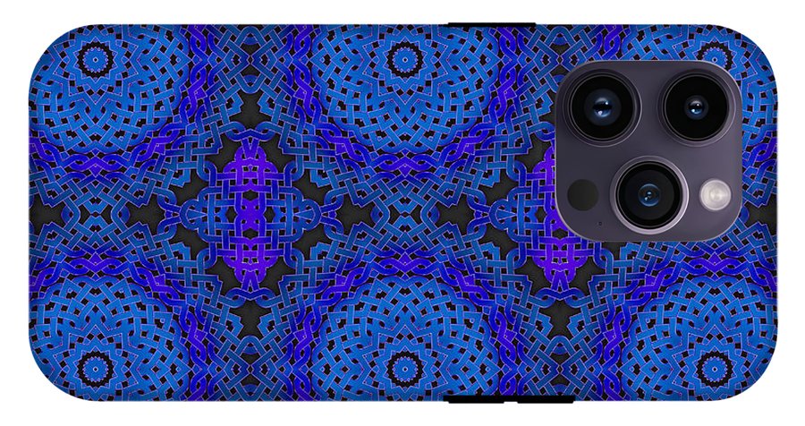 Blue Celtic Knot Kaleidoscope - Phone Case