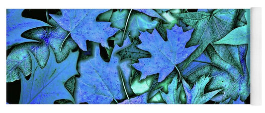 Blue Fall leaves - Yoga Mat