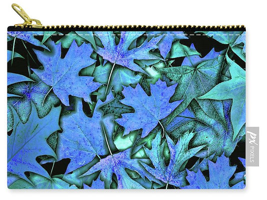 Blue Fall leaves - Carry-All Pouch