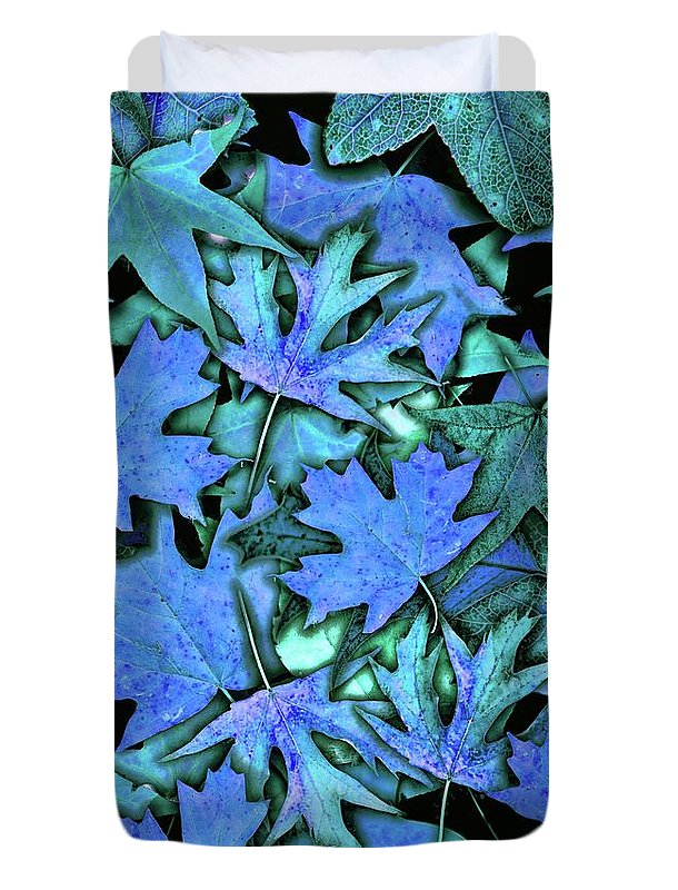 Blue Fall leaves - Duvet Cover