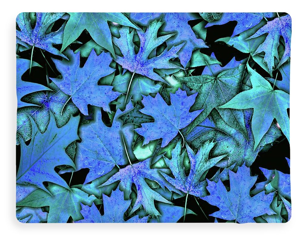 Blue Fall leaves - Blanket