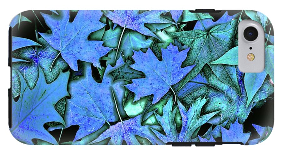 Blue Fall leaves - Phone Case
