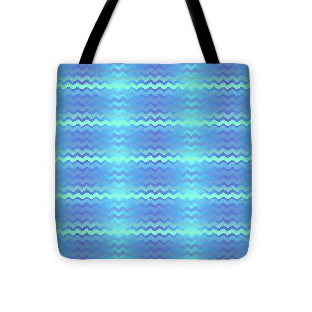 Blue Green Mermaid Chevron - Tote Bag