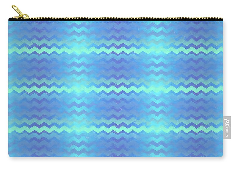 Blue Green Mermaid Chevron - Carry-All Pouch