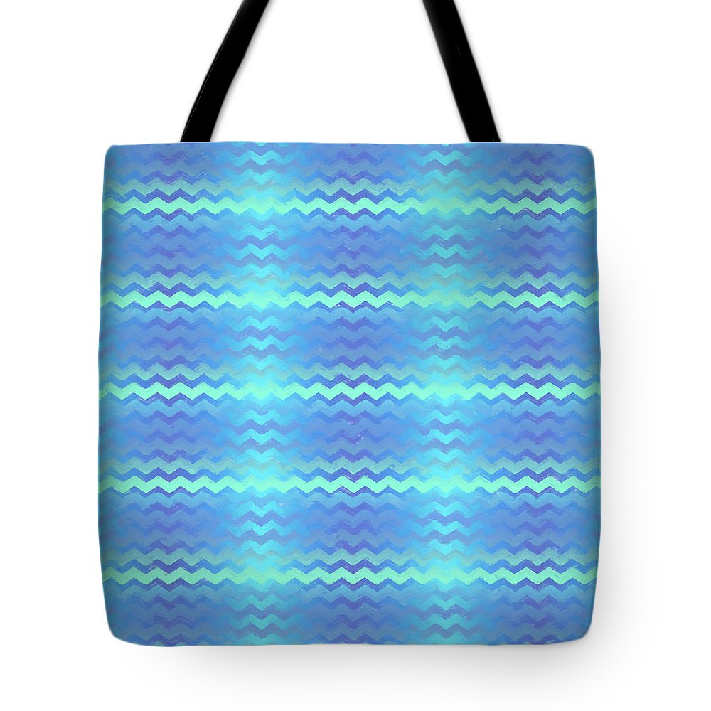 Blue Green Mermaid Chevron - Tote Bag