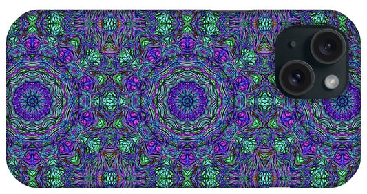 Blue Green Purple Kaleidoscope - Phone Case