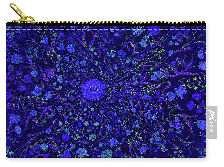 Blue Medieval Flowers  - Carry-All Pouch