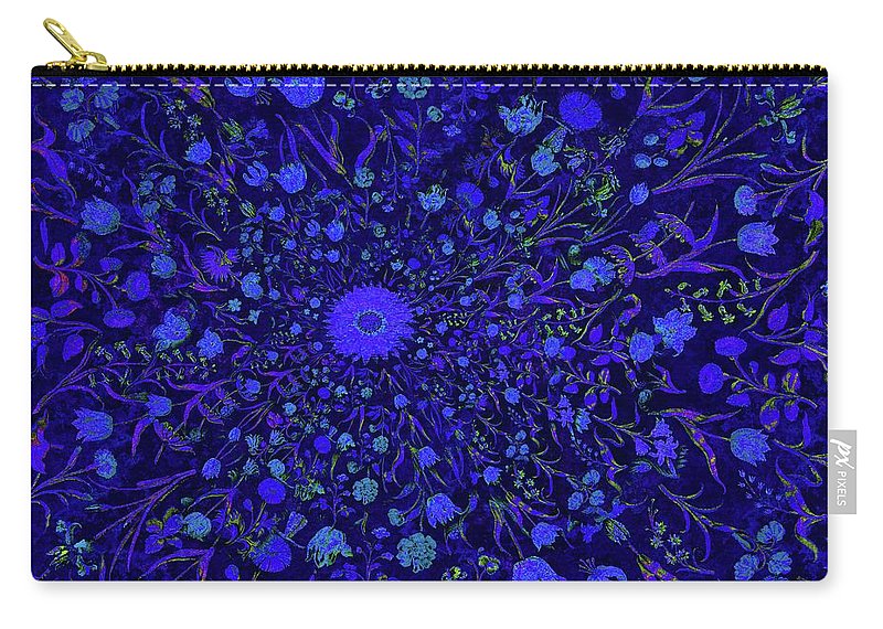 Blue Medieval Flowers  - Carry-All Pouch