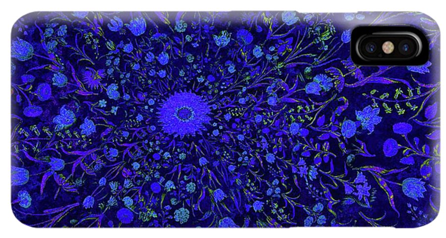 Blue Medieval Flowers  - Phone Case