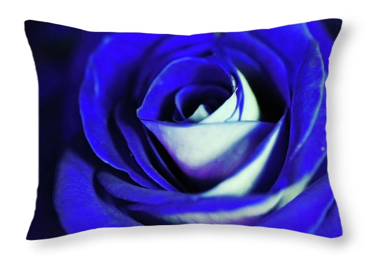 Blue Rose - Throw Pillow