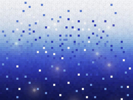 Blue Square Confetti - Puzzle