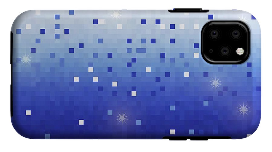 Blue Square Confetti - Phone Case