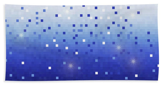 Blue Square Confetti - Bath Towel