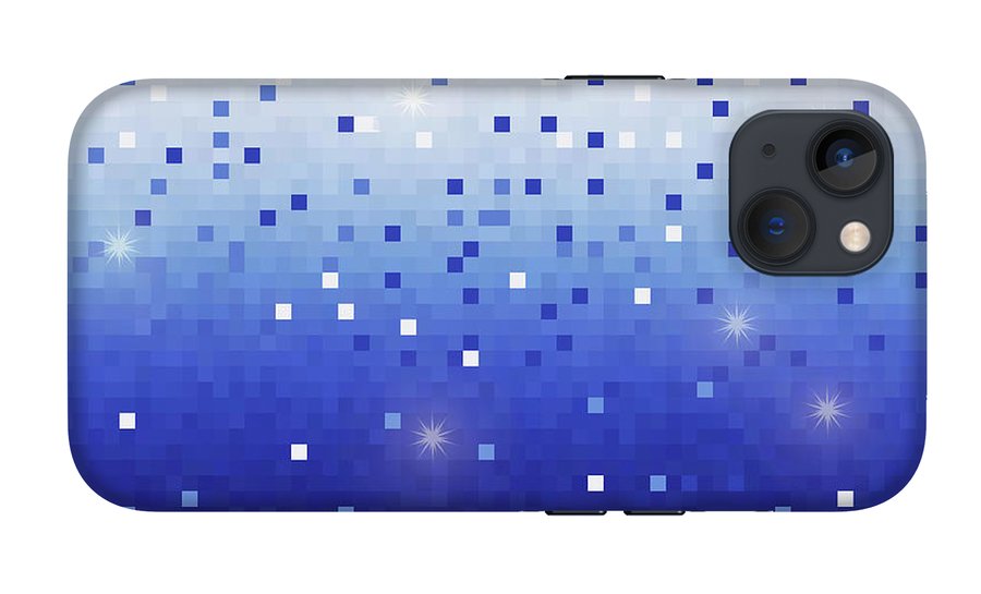 Blue Square Confetti - Phone Case