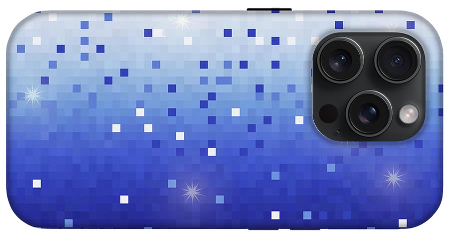 Blue Square Confetti - Phone Case