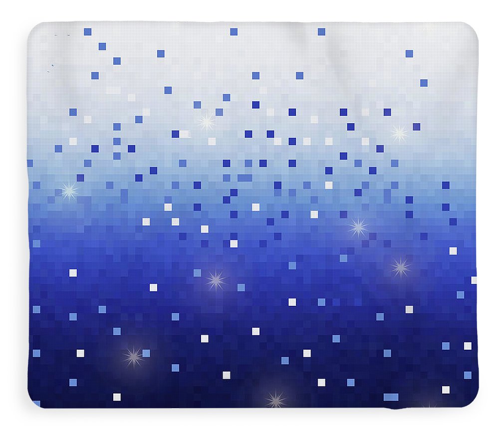 Blue Square Confetti - Blanket