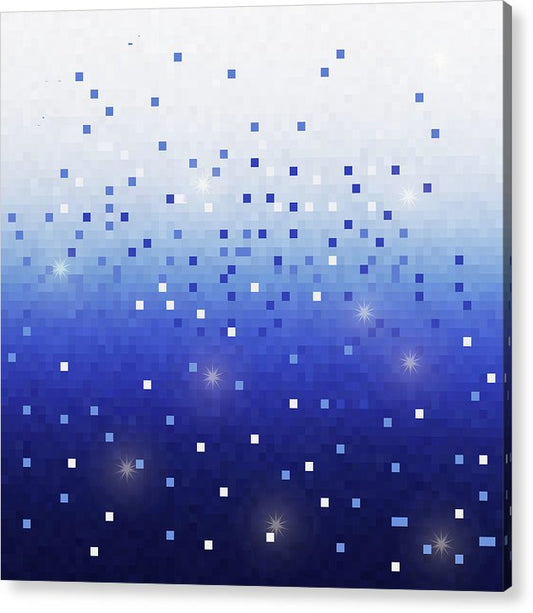 Blue Square Confetti - Acrylic Print