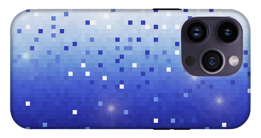 Blue Square Confetti - Phone Case