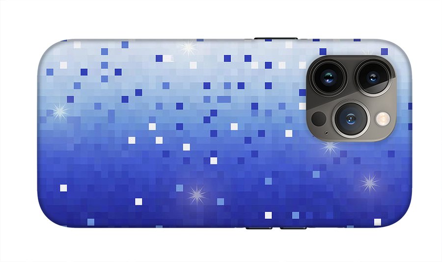 Blue Square Confetti - Phone Case