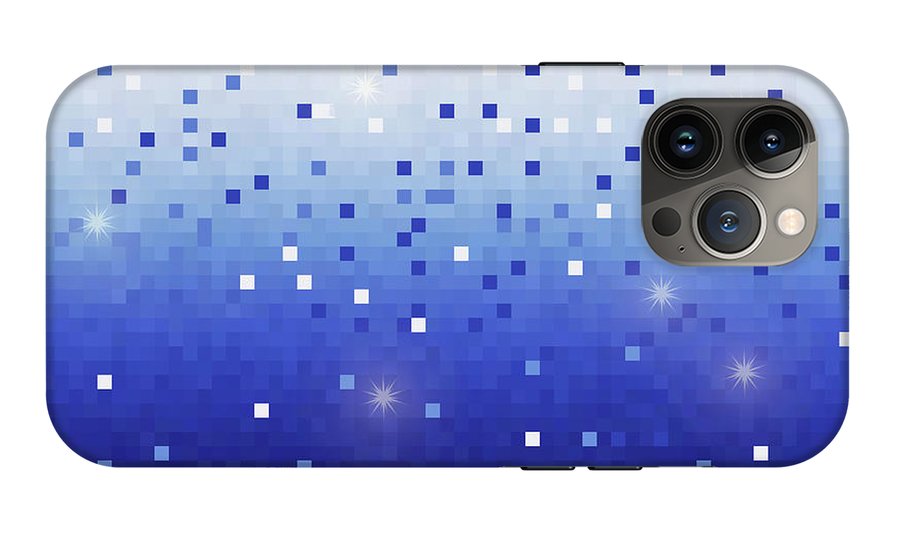 Blue Square Confetti - Phone Case