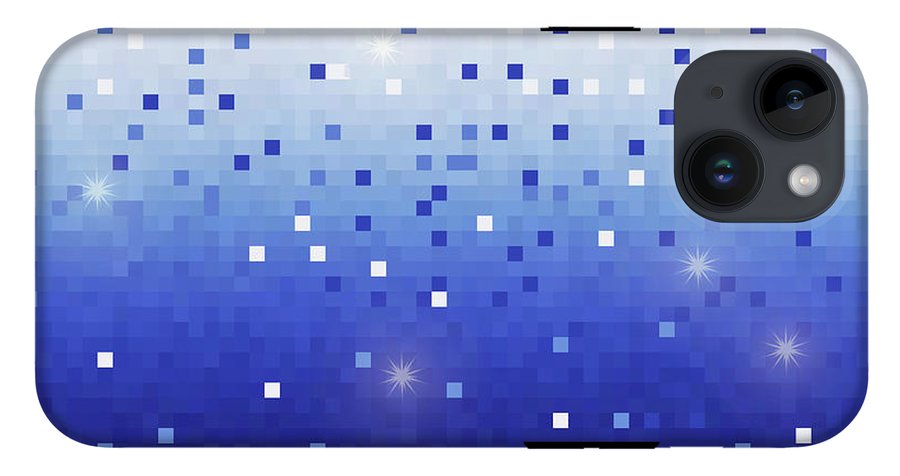 Blue Square Confetti - Phone Case