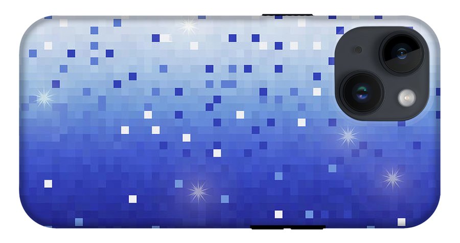 Blue Square Confetti - Phone Case