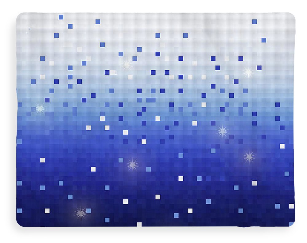 Blue Square Confetti - Blanket