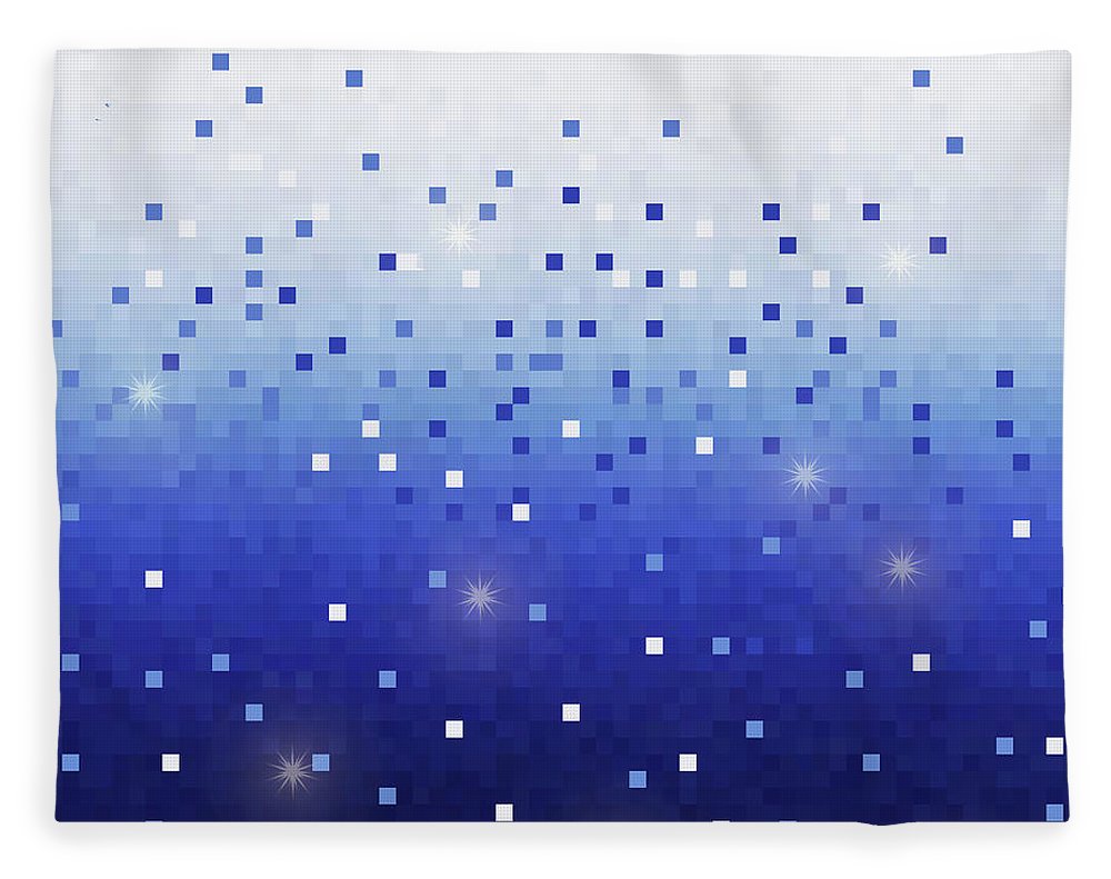 Blue Square Confetti - Blanket