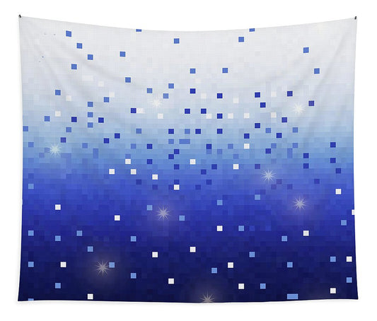 Blue Square Confetti - Tapestry