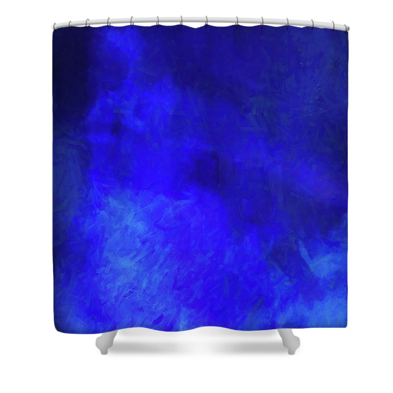 Blue Watercolor - Shower Curtain