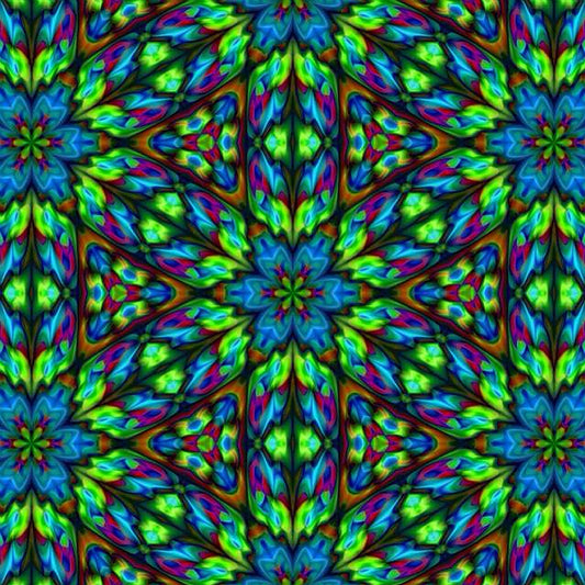 Blue and Green kaleidoscope Digital Image Download