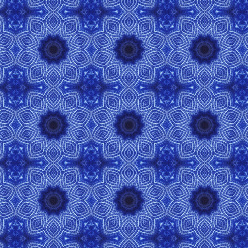 Blue and White Kaleidoscope Digital Image Download