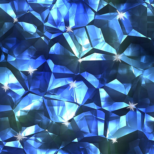 Blue Crystals Pattern Digital Image Download
