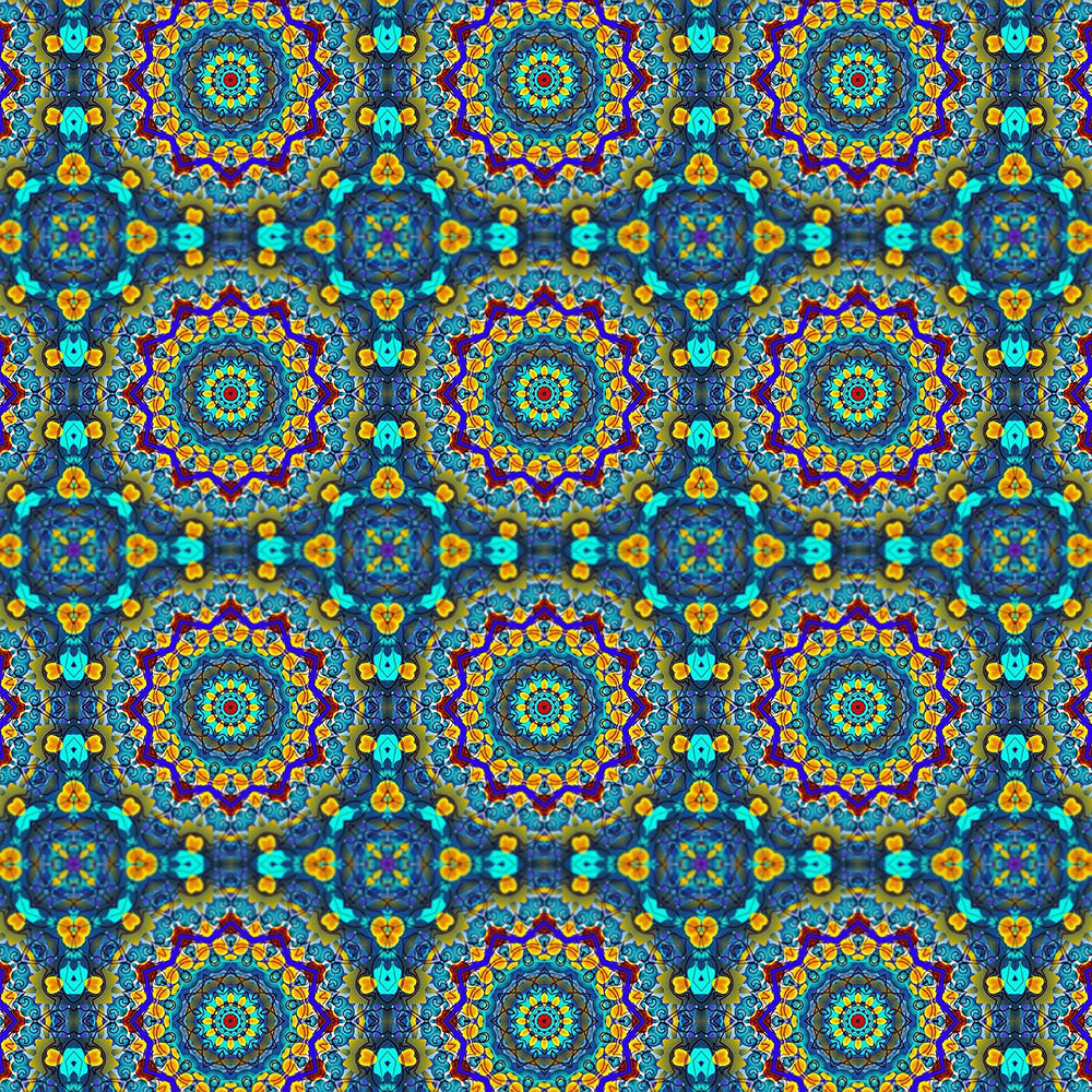 Blue Green Blur Kaleidoscope Digital Image Download