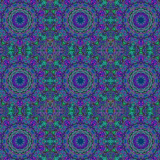 Blue Green Purple Kaleidoscope Digital Image Download