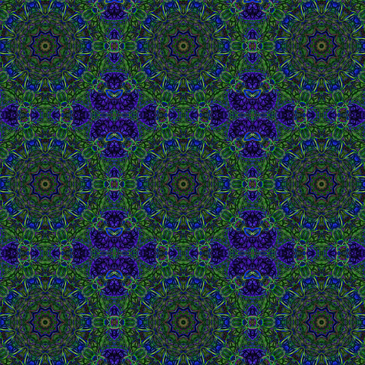 Blue Green Ribbon Kaleidoscope Digital Image Download