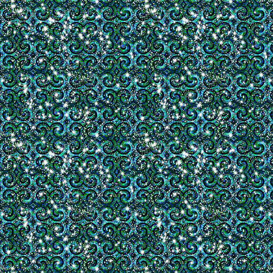 Blue Ice Sparkle Swirl Digital Image Download