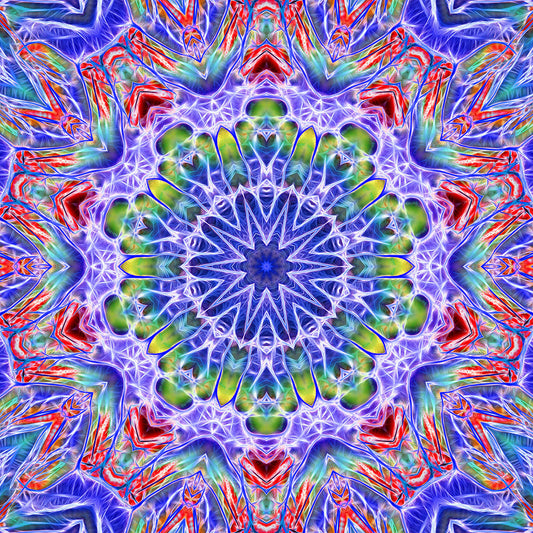 Blue Red Kaleidoscope Digital Image Download