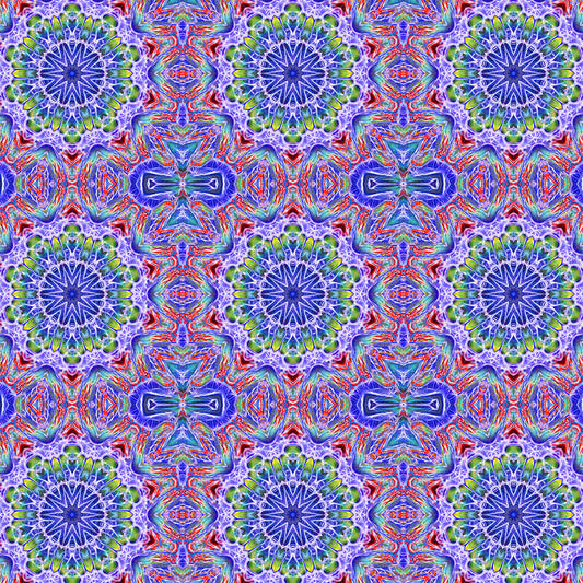 Blue Red Kaleidoscope Digital Image Download