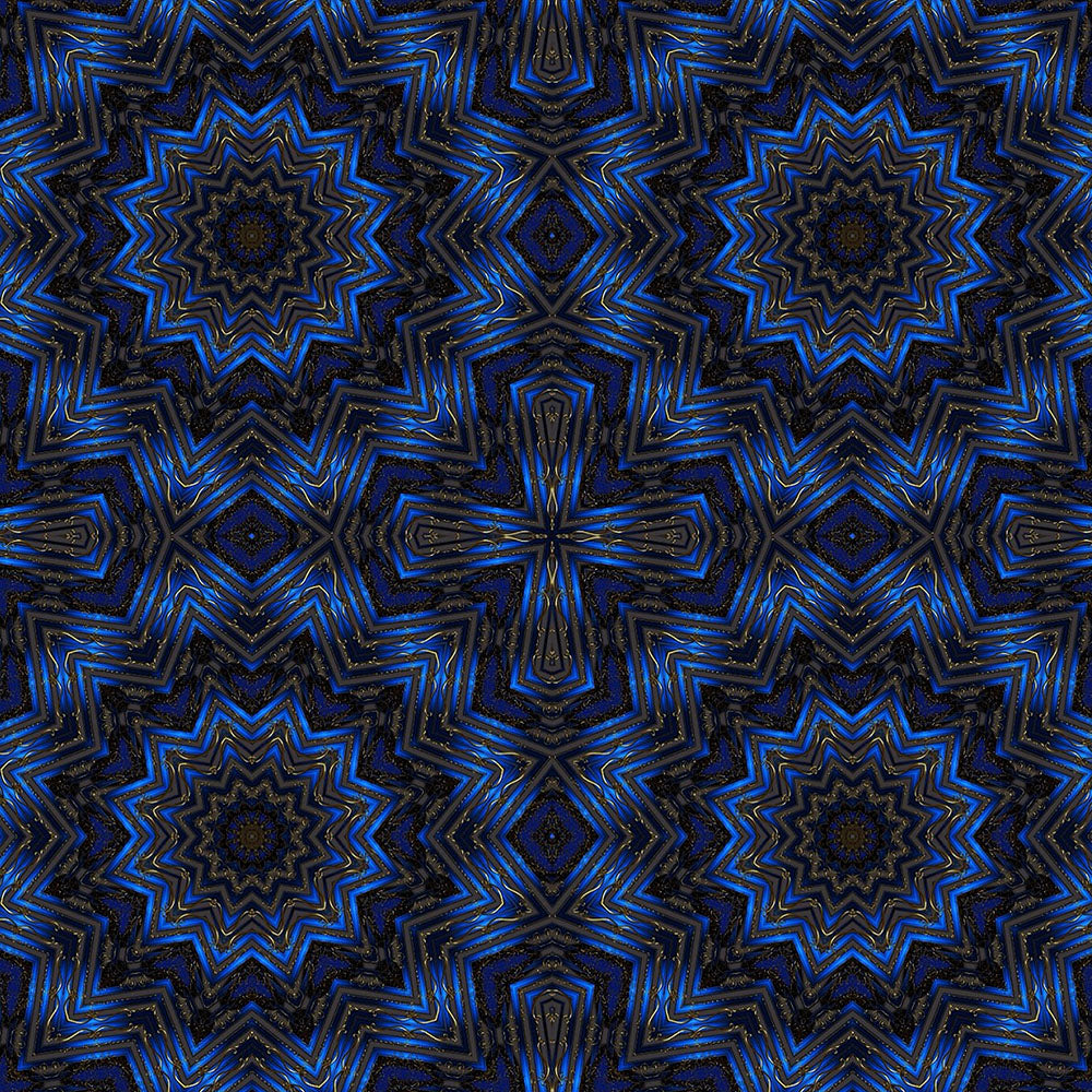 Blue Ribbon Kaleidoscope Digital Image Download